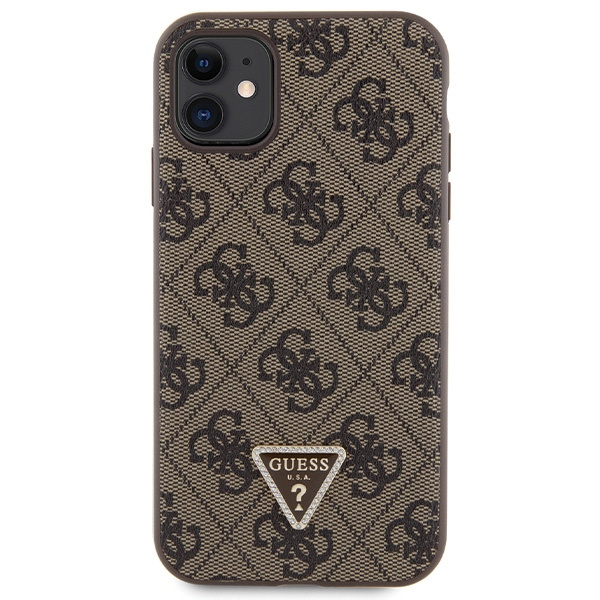 Kryt Guess GUHCN61P4TDSCPW Apple iPhone 11/XR hardcase Crossbody 4G Metal Logo brown