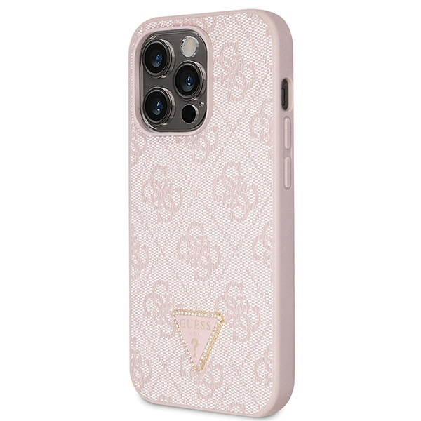 Kryt Guess GUHCP14LP4TDSCPP Apple iPhone 14 Pro hardcase Crossbody 4G Metal Logo pink