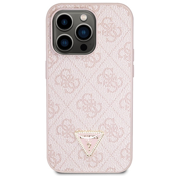 Kryt Guess GUHCP14LP4TDSCPP Apple iPhone 14 Pro hardcase Crossbody 4G Metal Logo pink