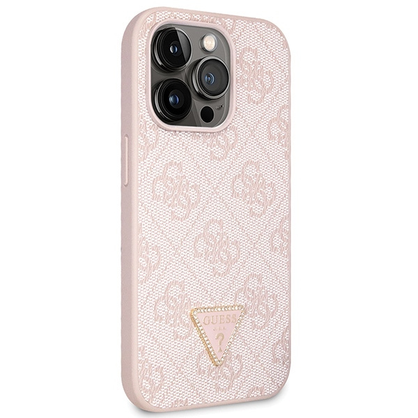 Kryt Guess GUHCP14LP4TDSCPP Apple iPhone 14 Pro hardcase Crossbody 4G Metal Logo pink