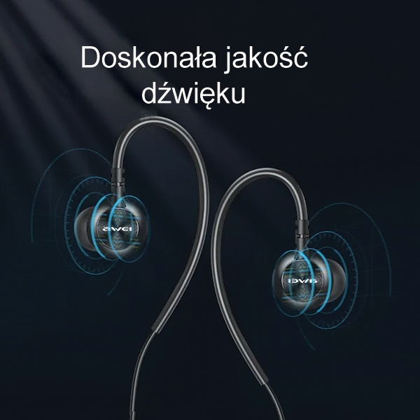 Sluchátka AWEI L3 in-ear  3.5mm jack black