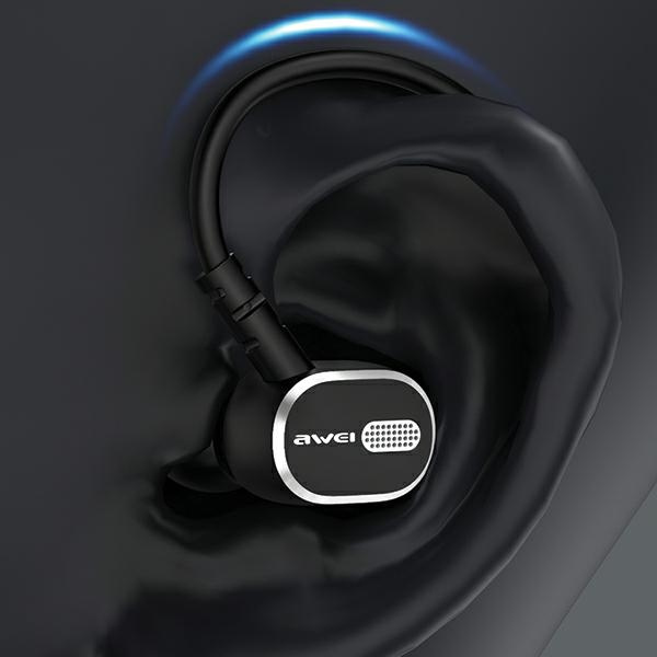 Sluchátka AWEI TC-6 USB-C in-ear  black
