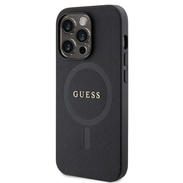 Kryt Guess GUHMP14LPSAHMCK Apple iPhone 14 Pro hardcase Saffiano MagSafe black