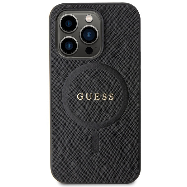 Kryt Guess GUHMP14LPSAHMCK Apple iPhone 14 Pro hardcase Saffiano MagSafe black
