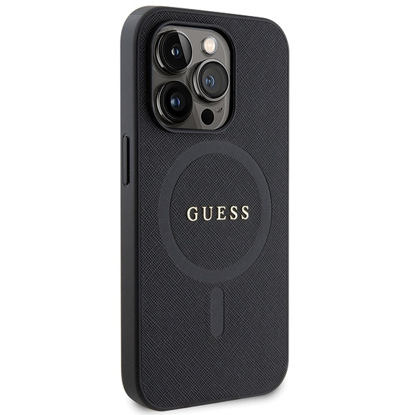 Kryt Guess GUHMP14LPSAHMCK Apple iPhone 14 Pro hardcase Saffiano MagSafe black