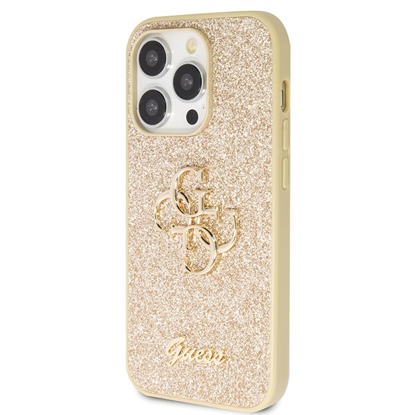 Kryt Guess GUHCP14LHG4SGD Apple iPhone 14 Pro hardcase Glitter Script Big 4G gold