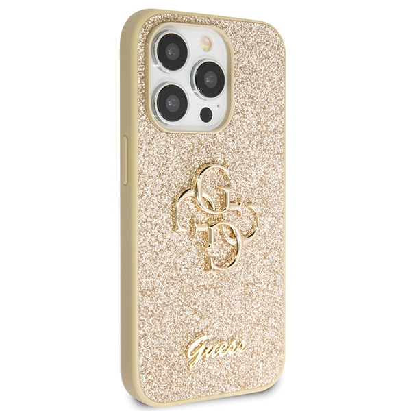 Kryt Guess GUHCP14LHG4SGD Apple iPhone 14 Pro hardcase Glitter Script Big 4G gold