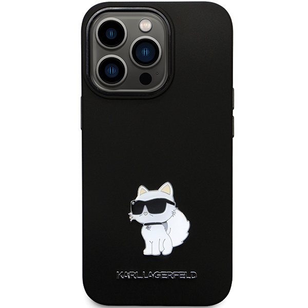 Kryt Karl Lagerfeld KLHCP13LSMHCNPK iPhone 13/13 Pro hardcase Silicone C Metal Pin black