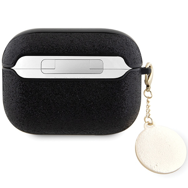 Kryt Guess GUAP2PGEHCDK AirPods Pro 2 cover Fixed Glitter Heart Diamond Charm black