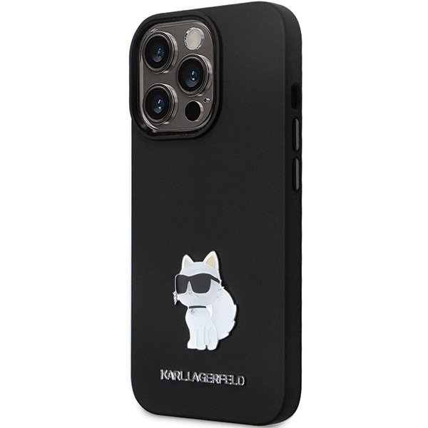 Kryt Karl Lagerfeld KLHCP14XSMHCNPK iPhone 14 Pro Max hardcase Silicone C Metal Pin black