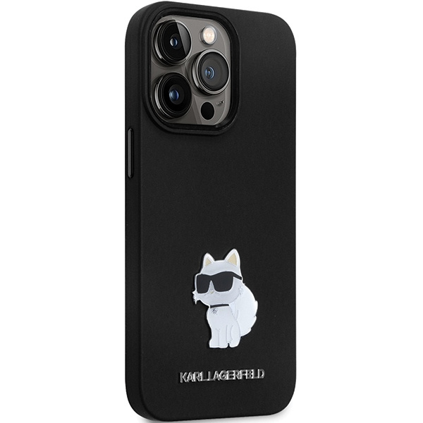 Kryt Karl Lagerfeld KLHCP14XSMHCNPK iPhone 14 Pro Max hardcase Silicone C Metal Pin black