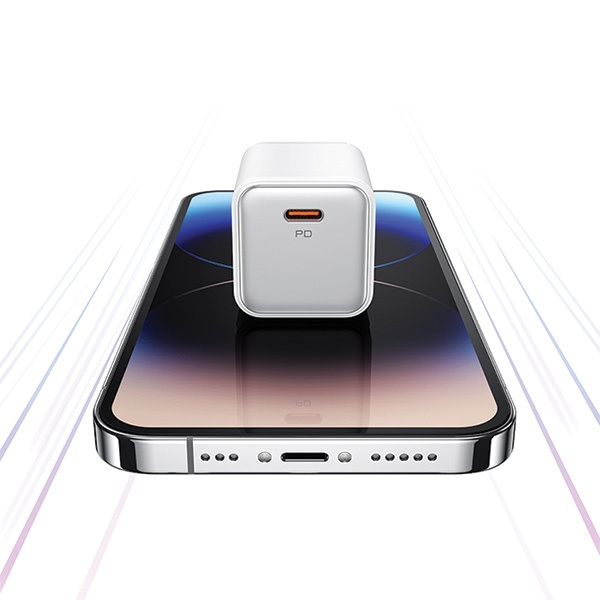 Síťová nabíječka USAMS CC186TC02  1xUSB-C 30W PD Fast Charging X-ron Series white