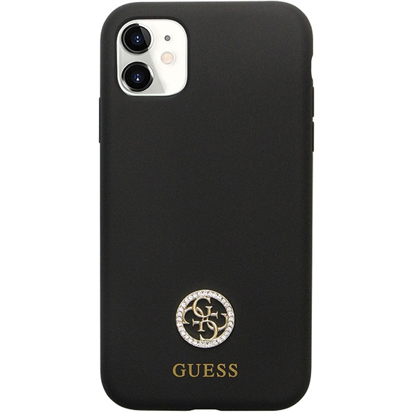 Kryt Guess GUHCN614DGPK Apple iPhone 11/XR hardcase Silicone Logo Strass 4G black