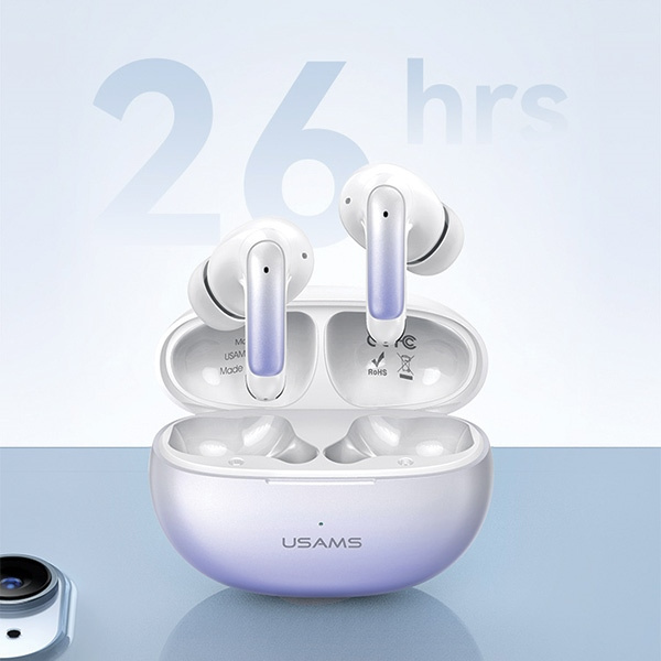 Sluchátka USAMS BHUENCXD02 wireless Bluetooth 5.3 TWS X-don series white (US-XD19)