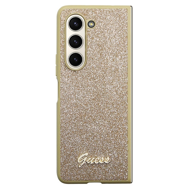 Kryt Guess GUHCZFD5HGGSHD Samsung Galaxy Z Fold 5 hardcase Glitter Script gold