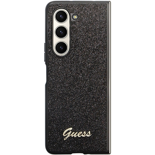 Kryt Guess GUHCZFD5HGGSHK Samsung Galaxy Z Fold 5 hardcase Glitter Script black