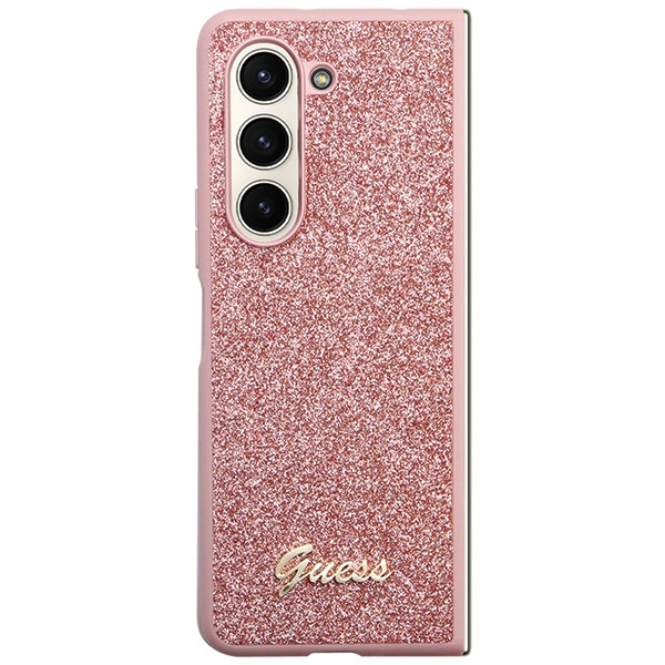 Kryt Guess GUHCZFD5HGGSHP Samsung Galaxy Z Fold 5 hardcase Glitter Script pink