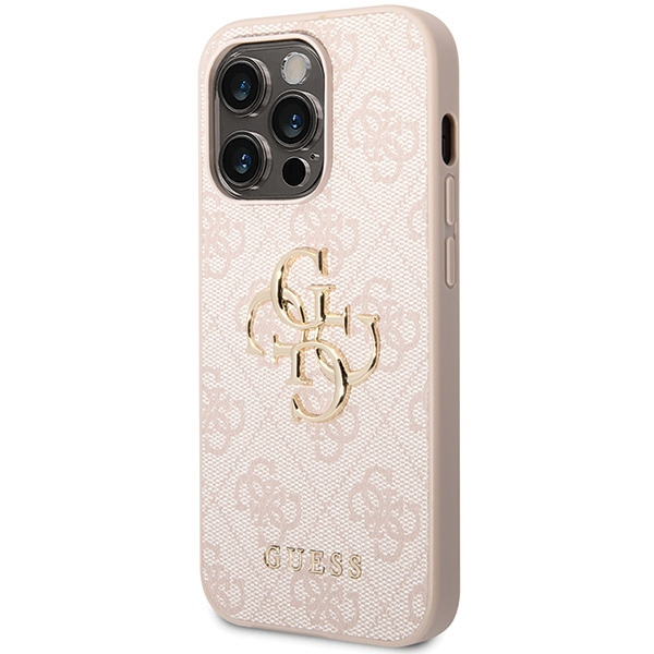 Kryt Guess GUHCP15L4GMGPI Apple iPhone 15 Pro hardcase 4G Big Metal Logo pink