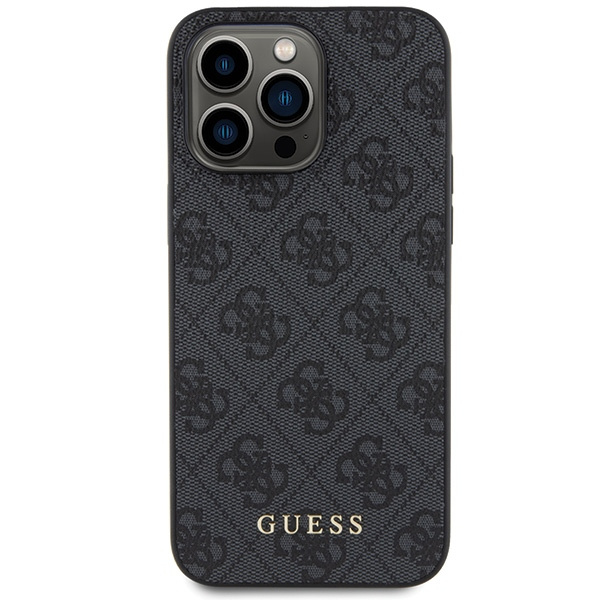 Kryt Guess GUHCP15LG4GFGR Apple iPhone 15 Pro hard case 4G Metal Gold Logo grey