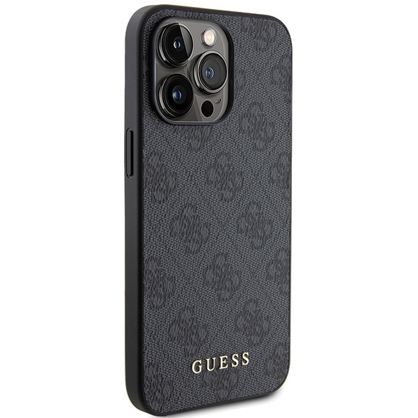Kryt Guess GUHCP15LG4GFGR Apple iPhone 15 Pro hard case 4G Metal Gold Logo grey