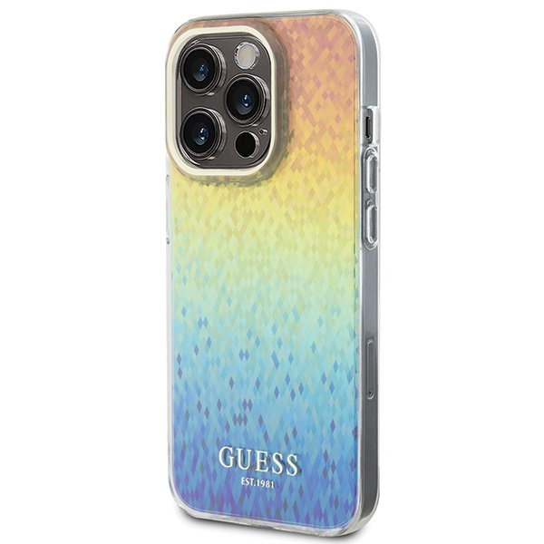Kryt Guess GUHCP15LHDECMI Apple iPhone 15 Pro hardcase IML Faceted Mirror Disco Iridescent multicolor
