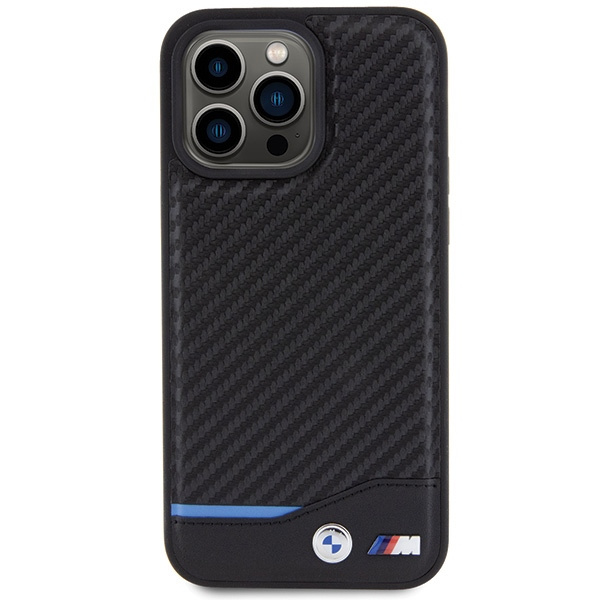 Kryt BMW BMHCP15X22NBCK Apple iPhone 15 Pro Max Leather Carbon black