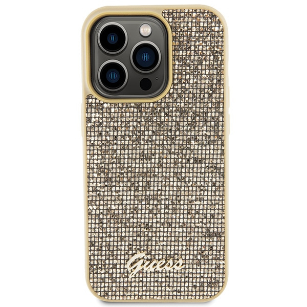 Kryt Guess GUHCP15LPMSDGSD Apple iPhone 15 Pro hardcase Disco Metal Script gold