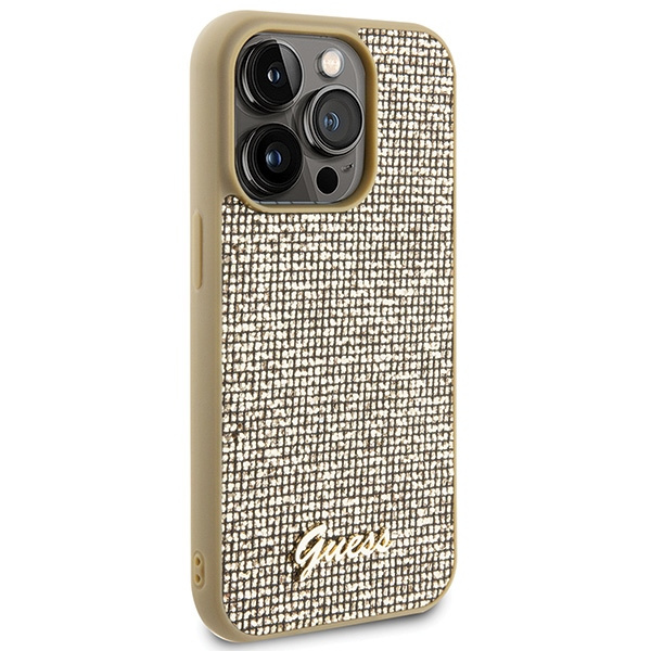 Kryt Guess GUHCP15LPMSDGSD Apple iPhone 15 Pro hardcase Disco Metal Script gold