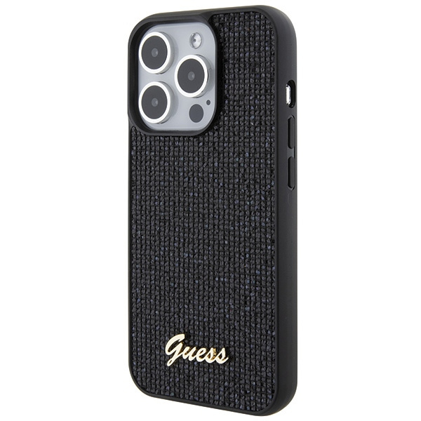 Kryt Guess GUHCP15LPMSDGSK Apple iPhone 15 Pro hardcase Disco Metal Script black