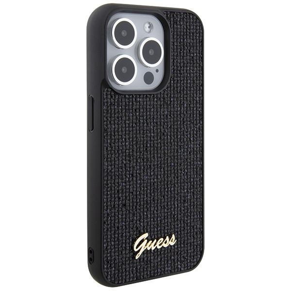 Kryt Guess GUHCP15LPMSDGSK Apple iPhone 15 Pro hardcase Disco Metal Script black