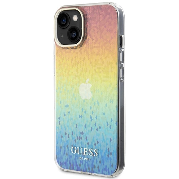 Kryt Guess GUHCP15SHDECMI Apple iPhone 15 hardcase IML Faceted Mirror Disco Iridescent multicolor