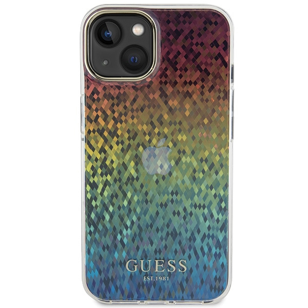 Kryt Guess GUHCP15SHDECMI Apple iPhone 15 hardcase IML Faceted Mirror Disco Iridescent multicolor