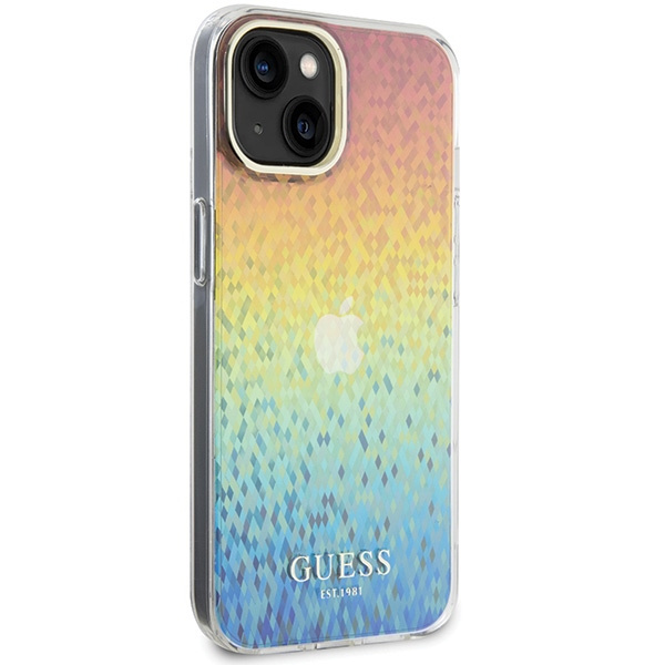Kryt Guess GUHCP15SHDECMI Apple iPhone 15 hardcase IML Faceted Mirror Disco Iridescent multicolor