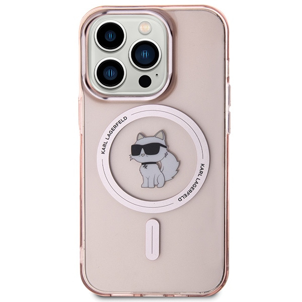 Kryt Karl Lagerfeld KLHMP15LHFCCNOP Apple iPhone 15 Pro hardcase IML Choupette MagSafe pink
