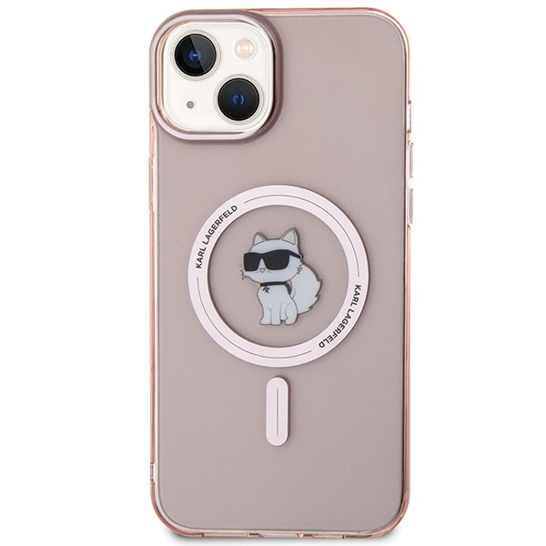 Kryt Karl Lagerfeld KLHMP15MHFCCNOP Apple iPhone 15 Plus / 14 Plus hardcase IML Choupette MagSafe pink