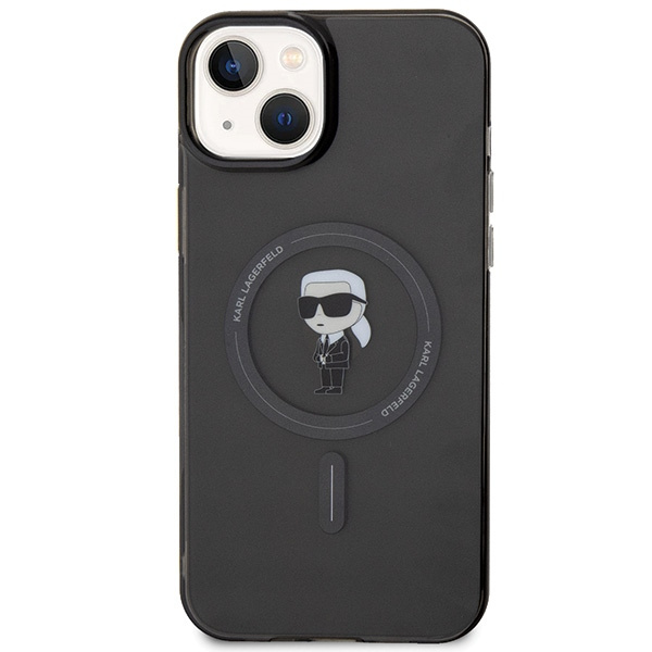 Kryt Karl Lagerfeld KLHMP15MHFCKNOK Apple iPhone 15 Plus / 14 Plus hardcase IML Ikonik MagSafe black