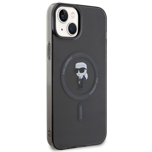 Kryt Karl Lagerfeld KLHMP15MHFCKNOK Apple iPhone 15 Plus / 14 Plus hardcase IML Ikonik MagSafe black