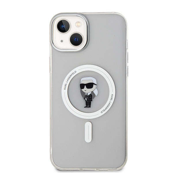 Kryt Karl Lagerfeld KLHMP15MHFCKNOT Apple iPhone 15 Plus / 14 Plus hardcase IML Ikonik MagSafe transparent