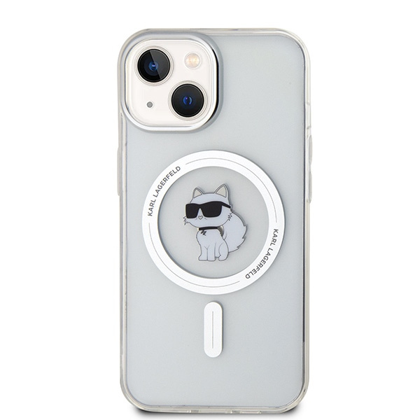 Kryt Karl Lagerfeld KLHMP15SHFCCNOT Apple iPhone 15 hardcase IML Choupette MagSafe transparent