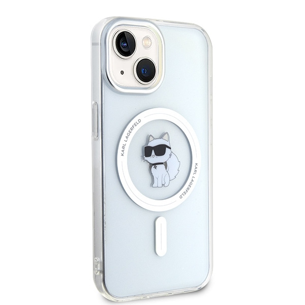 Kryt Karl Lagerfeld KLHMP15SHFCCNOT Apple iPhone 15 hardcase IML Choupette MagSafe transparent