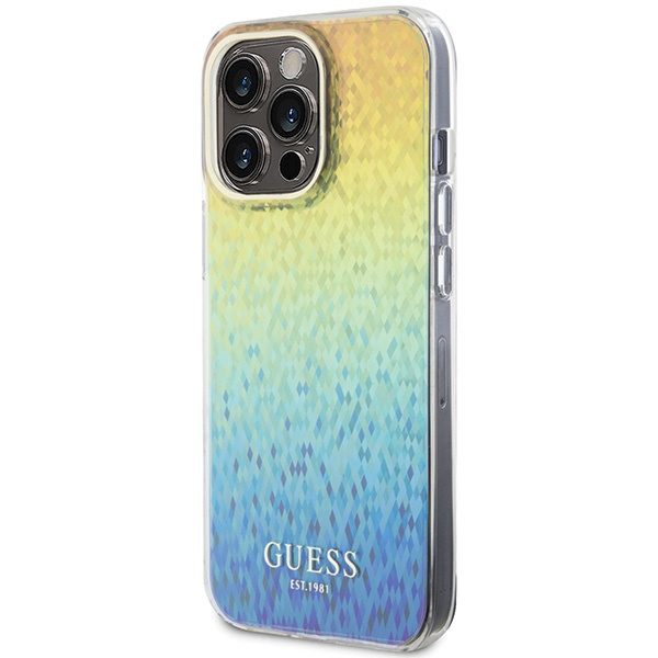 Kryt Guess GUHCP15XHDECMI Apple iPhone 15 Pro Max hardcase IML Faceted Mirror Disco Iridescent multicolor