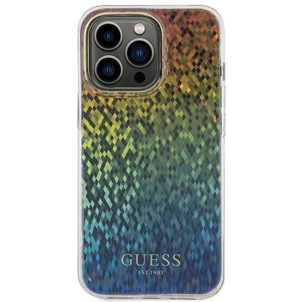Kryt Guess GUHCP15XHDECMI Apple iPhone 15 Pro Max hardcase IML Faceted Mirror Disco Iridescent multicolor