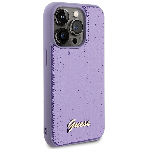 Kryt Guess GUHCP15XPSFDGSU Apple iPhone 15 Pro Max hardcase Sequin Script Metal purple