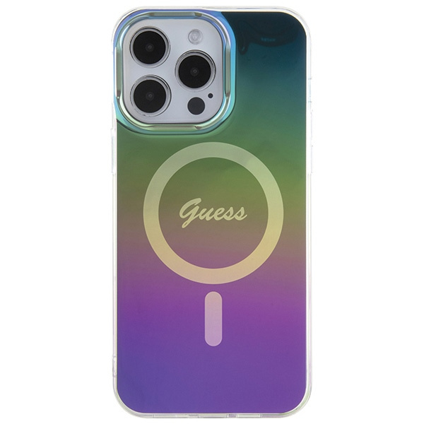 Kryt Guess GUHMP15LHITSK Apple iPhone 15 Pro hardcase IML Iridescent MagSafe rainbow