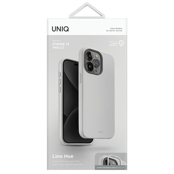 Kryt UNIQ Lino Hue Apple iPhone 15 Pro Max MagClick Charging chalk grey