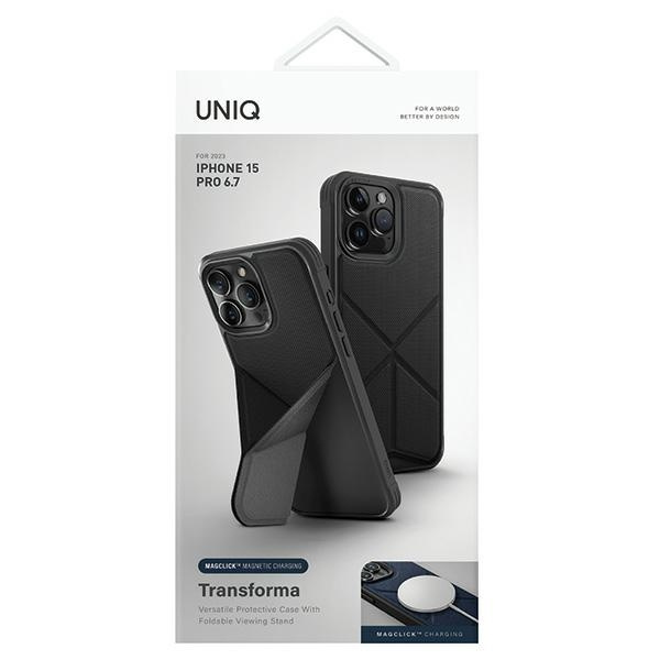 Kryt UNIQ Transforma Apple iPhone 15 Pro Max MagClick Charging ebony black