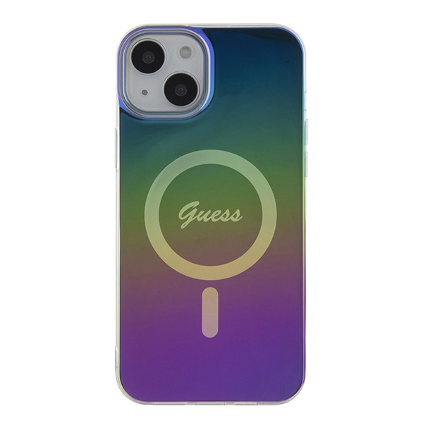 Kryt Guess GUHMP15SHITSK Apple iPhone 15 hardcase IML Iridescent MagSafe rainbow