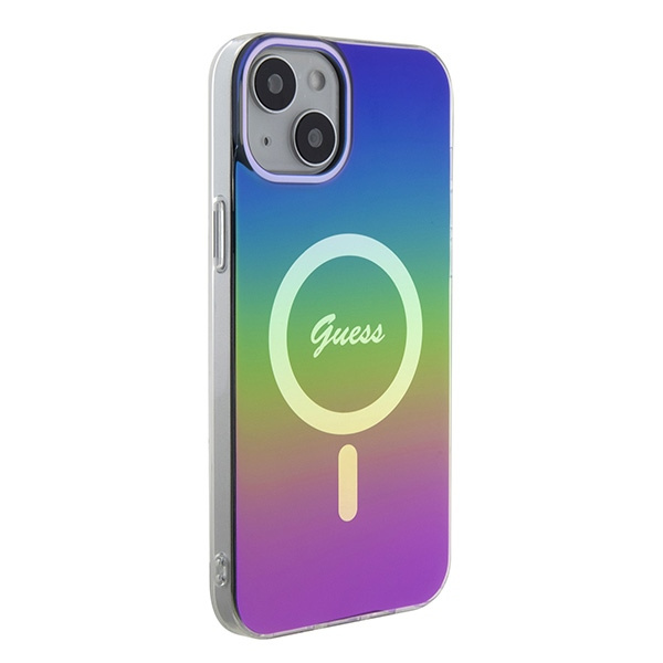 Kryt Guess GUHMP15SHITSK Apple iPhone 15 hardcase IML Iridescent MagSafe rainbow