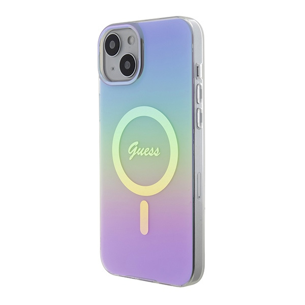Kryt Guess GUHMP15SHITSU Apple iPhone 15 hardcase IML Iridescent MagSafe purple