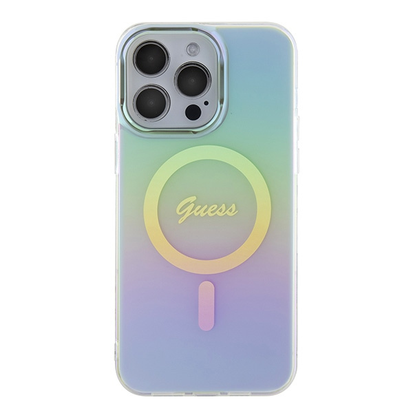 Kryt Guess GUHMP15XHITSQ Apple iPhone 15 Pro Max hardcase IML Iridescent MagSafe turquoise